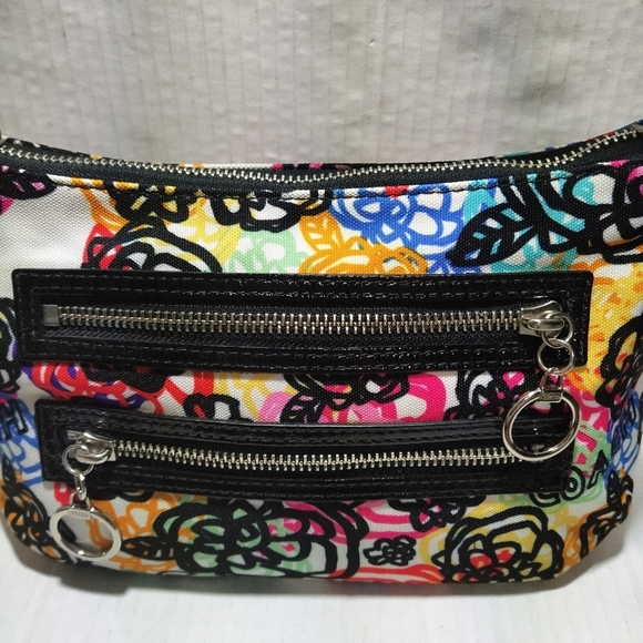 COACH Poppy Multicolor Scribble Graffiti Blossom Small Hobo Shoulder Bag Y2K New - Picture 6 of 16